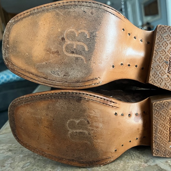 Anderson Bean Kids Chocolate Croc Print Square Toe Cowboy Boots(Worn 3 times). - Picture 10 of 10